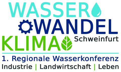 Logo der ersten schweinfurter Wasserkonferenz: Wasser, Wandel, Klima